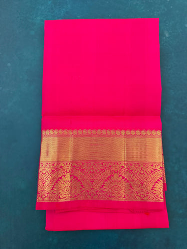 Kanchivaram Pure Silk Pure Zari Brocade Saree | Pink | Gold Zari | Handwoven | Ships from California